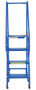 Vestil Steel Standard Slope Ladder - 58 Degree 4 Perforated 16-13/16 In. Step Width 350 lb - Blue
