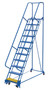 Vestil Steel Standard Slope Ladder - 58 Degree 11 Perforated 23-9/16 In. Step 350 lb - Blue