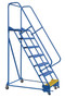 Vestil Steel Standard Slope Ladder - 58 Degree 7 Grip Strut 30-1/4 In. Step Width 350 lb - Blue