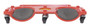 Vestil Plastic Rolling Knee Dolly - 10 In. x 20-1/4 In. x 3-1/2 In. 350 lb - Red
