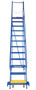Vestil Steel Standard Slope Ladder - 58 Degree 12 Perforated 23-9/16 In. Step 350 lb - Blue