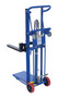 Vestil Steel Hydra Lift Cart with Forks - 18 In. x 23 In. Platform 750 lb - Blue