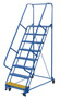 Vestil Steel Standard Slope Ladder - 58 Degree 8 Grip Strut 30-1/4 In. Step Width 350 lb - Blue