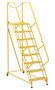 Vestil Steel Maintenance Ladder - 58 Degree 8 Perforated 24 In. Step Width 350 lb - Yellow