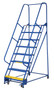 Vestil Steel Standard Slope Ladder - 58 Degree 8 Perforated 30-1/4 In. Step Width 350 lb - Blue