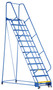 Vestil Steel Standard Slope Ladder - 58 Degree 12 Grip Strut 30-1/4 In. Step Width 350 lb - Blue