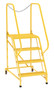 Vestil Steel Maintenance Ladder - 58 Degree 4 Perforated 24 In. Step Width 350 lb - Yellow