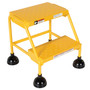 Vestil Steel Commercial Spring Loaded Ladders - 58 Degree 2 Perforated 16 In. Step Width 300 lb - Yellow