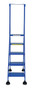 Vestil Steel Commercial Spring Loaded Ladders - 58 Degree 5 Perforated 16 In. Step Width 300 lb - Blue