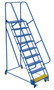 Vestil Steel Standard Slope Ladder - 58 Degree 9 Perforated 30-1/4 In. Step Width 350 lb - Blue