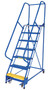 Vestil Steel Standard Slope Ladder - 58 Degree 7 Perforated 23-9/16 In. Step 350 lb - Blue