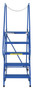 Vestil Steel Maintenance Ladder - 58 Degree 5 Perforated 24 In. Step Width 350 lb - Blue