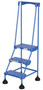 Vestil Steel Commercial Spring Loaded Ladders - 58 Degree 3 Perforated 16 In. Step Width 300 lb - Blue
