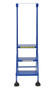 Vestil Steel Commercial Spring Loaded Ladders - 58 Degree 3 Perforated 16 In. Step Width 300 lb - Blue