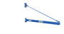 Vestil Steel High Clearance Tie Rod Jib - 79-3/4 In. I-Beam 1000 lb - Blue