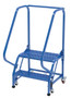 Vestil Steel Standard Slope Ladder - 58 Degree 2 Perforated 23-9/16 In. Step 350 lb - Blue