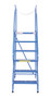 Vestil Steel Maintenance Ladder - 58 Degree 6 Grip Strut 24 In. Step Width 350 lb - Blue