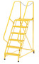 Vestil Steel Maintenance Ladder - 58 Degree 6 Grip Strut 24 In. Step Width 350 lb - Yellow