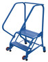 Vestil Steel Tip N Roll Ladder - 50 Degree 2 Perforated 24 In. Step Width 350 lb - Blue