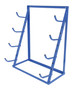 Vestil Steel Horizontal Storage Rack - 48 In. Usable Width 250 lb Per Arm - Blue