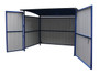 Vestil Steel Multi Duty Shed with Front Doors - 95-1/2 In. x 120 In. x 90-1/16 In. - Blue/White