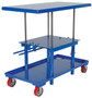 Vestil Steel Low Profile Post Table - 24 In. x 48 In. 2000 lb - Blue