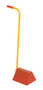 Vestil Molded Rubber Ergonomic Wheel Chock with Handle - 8 In. x 18 In. x 36-9/16 In. - Orange and Yellow