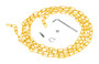 Vestil Steel Double Loop Coil Chain Yellow with Hanger - 15 Ft. Length - Yellow
