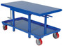 Vestil Steel Low Profile Post Table - 24 In. x 60 In. 2000 lb - Blue