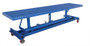 Vestil Steel Ergonomic Long Deck Cart - 120 In. x 30-1/4 In. x 31 In. 2,000 lb - Blue