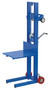Vestil Steel Lite Load Lift With Winch, Fixed Wheels and Wheel Lock - 20 In. x 20 In. Platform 400 lb - Blue