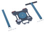 Vestil Steel Multi Direction Machinery Skate - 12 In. Length x 12 In. Width x 3-1/2 In. Height 2,200 lb - Blue and Gray