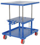 Vestil Steel Low Profile Post Table - 30 In. x 36 In. 2000 lb - Blue