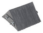 Vestil Laminated Rubber Wheel Chock with Rubber Grip Handle - 10-1/8 In. x 12-3/8 In. x 5-1/2 In. - Black