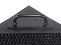Vestil Laminated Rubber Wheel Chock with Rubber Grip Handle - 10-1/8 In. x 12-3/8 In. x 5-1/2 In. - Black