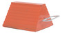 Vestil Molded Rubber Wheel Chock with Handle - 8 In. x 11-7/8 In. x 6 In. - Orange
