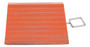 Vestil Molded Rubber Wheel Chock with Handle - 8 In. x 11-7/8 In. x 6 In. - Orange