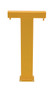 Vestil Steel Modular Guard System Straight Post - 1 Rail 7-5/8 In. x 18 In. x 36 In. - Yellow