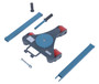 Vestil Steel Multi Direction Machinery Skate - 15 In. Length x 13 In. Width x 4-7/16 In. Height 4,400 lb - Blue and Gray