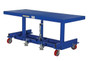 Vestil Steel Ergonomic Long Deck Cart - 30 In. x 72-1/4 In. x 31 In. 2,000 lb - Blue
