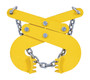 Vestil Steel Double Scissor Pallet Puller - 4 In. Jaw Opening 5000 lb Pulling - Yellow