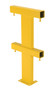 Vestil Steel Modular Guard System Straight Post 2 Rail - 7-5/8 In x 18 In. x 36 In - Yellow