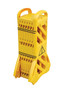 Vestil Plastic Mobile Safety Barrier - 23 In. x 13 In. x 40 In. - Yellow