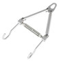 Vestil Steel Double Hook Hoist Attachment - 250 lb - Gray