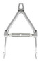 Vestil Steel Double Hook Hoist Attachment - 250 lb - Gray