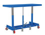 Vestil Steel Ergonomic Long Deck Cart - 30 In. x 72-1/4 In. x 31 In. 4,000 lb - Blue