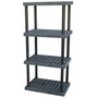 Vestil Plastic Bulk Shelf and Storage - 4 Shelves 24 In. x 36 In. x 75 In. 1000 lb - Black