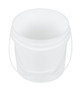Vestil High Density Polyethylene Open Head Pail with Plastic Handle - 180 Pack 7-1/2 In. x 7-1/2 In. x 7-1/2 In. 1 Gallon - White