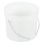 Vestil High Density Polyethylene Open Head Pail with Steel Handle - 9-7/8 In. x 9-7/8 In. x 9-1/4 In. 2 Gallon - White