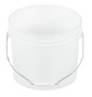 Vestil High Density Polyethylene Open Head Pail with Steel Handle - 9-7/8 In. x 9-7/8 In. x 9-1/4 In. 2 Gallon - White
